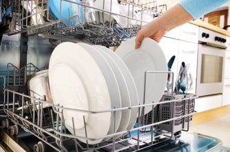 Run the dishwasher at night to save on energy costs.